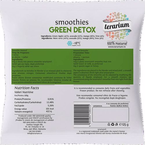 TERARIUM SMOOTHIES GREEN DETOX 125GR