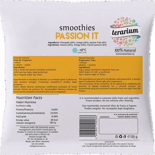 TERARIUM SMOOTHIES PASSION IT 125GR